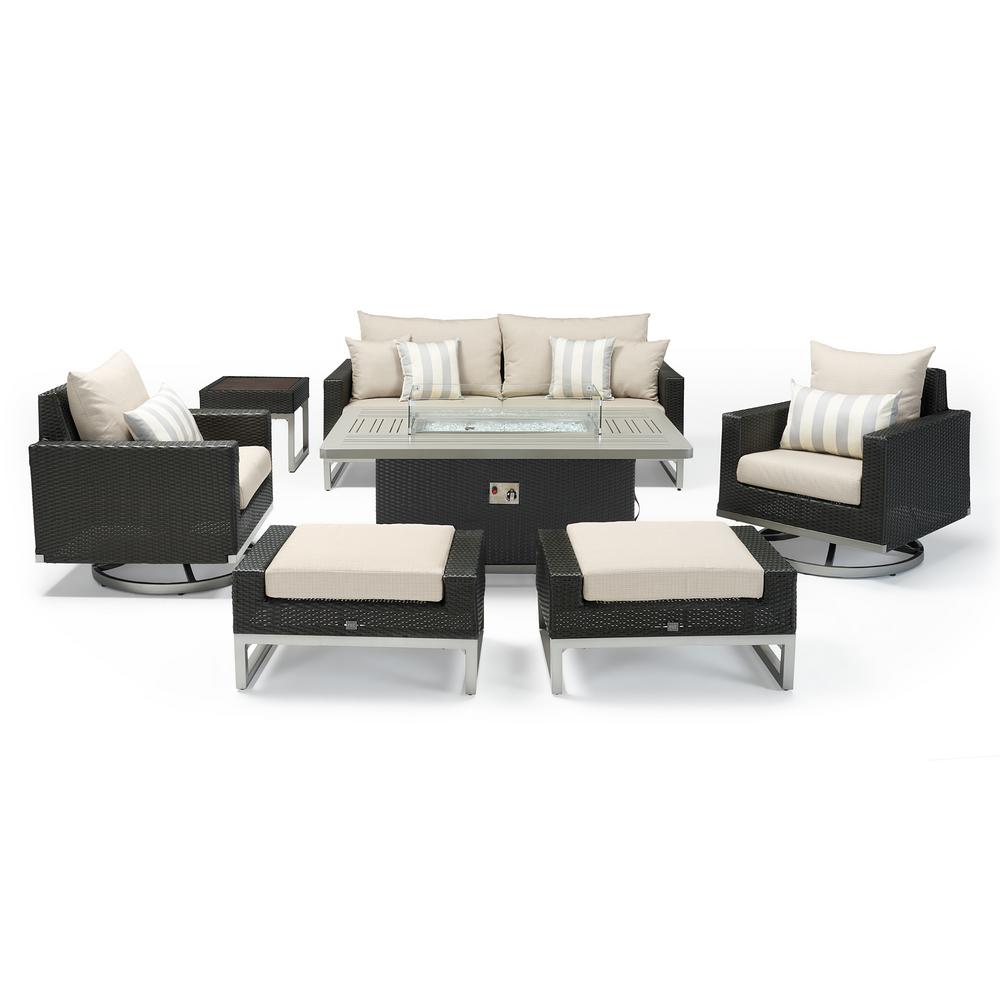Best Discount Rst Brands Milo Espresso 7 Piece Wicker Patio Motion