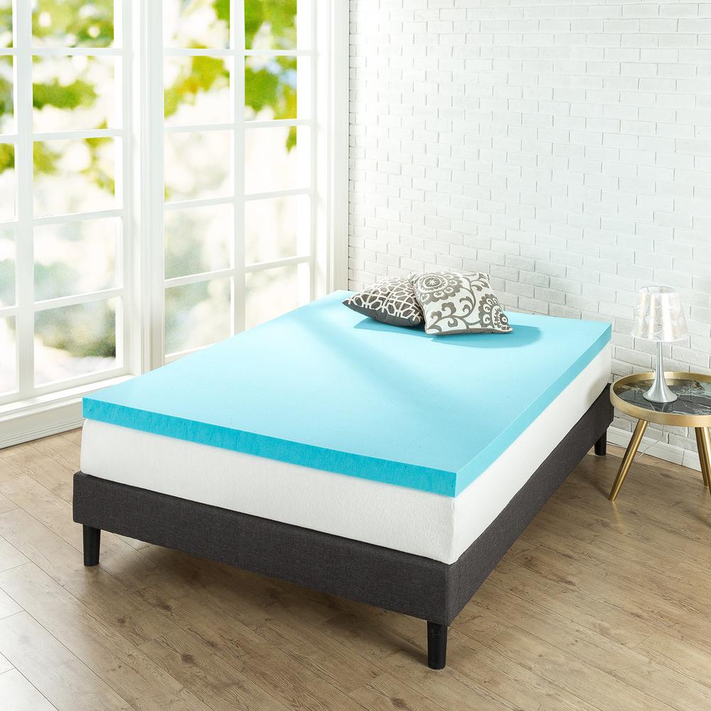 Zinus 3 in. King Memory Foam Mattress Topper HDMGT300K The Home Depot