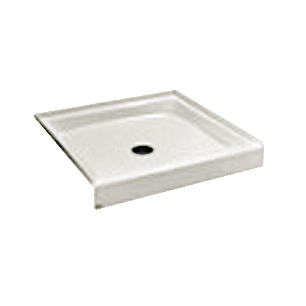 Fiat Cascade 48 In X 34 In Single Threshold Shower Base In White 48wl100 The Home Depot