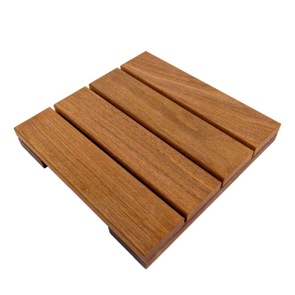 Deckwise Wisetile 1 Ft X Solid Hardwood Deck Tile In Exotic Solid Hardwood Deck Tile In Exotic Aru 4 Per Case