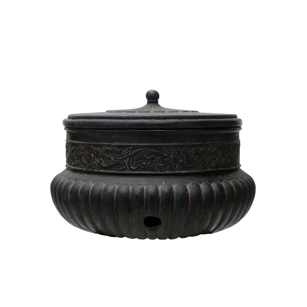 MPG 21.75 in. Dia Hose Pot in Aged Charcoal-PF7063AC - The Home Depot