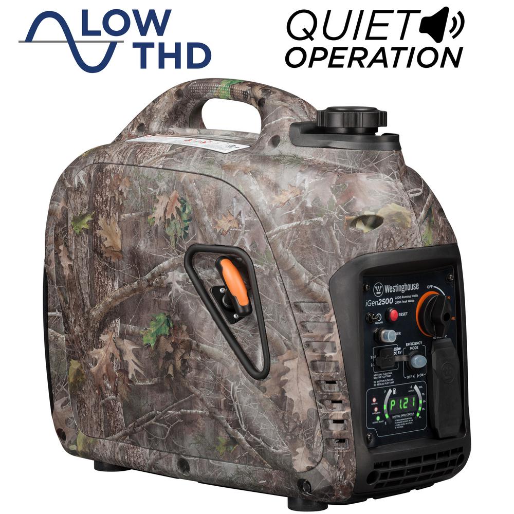 Westinghouse iGen TrueTimber Camo 2,500Watt Gas Powered Recoil Start