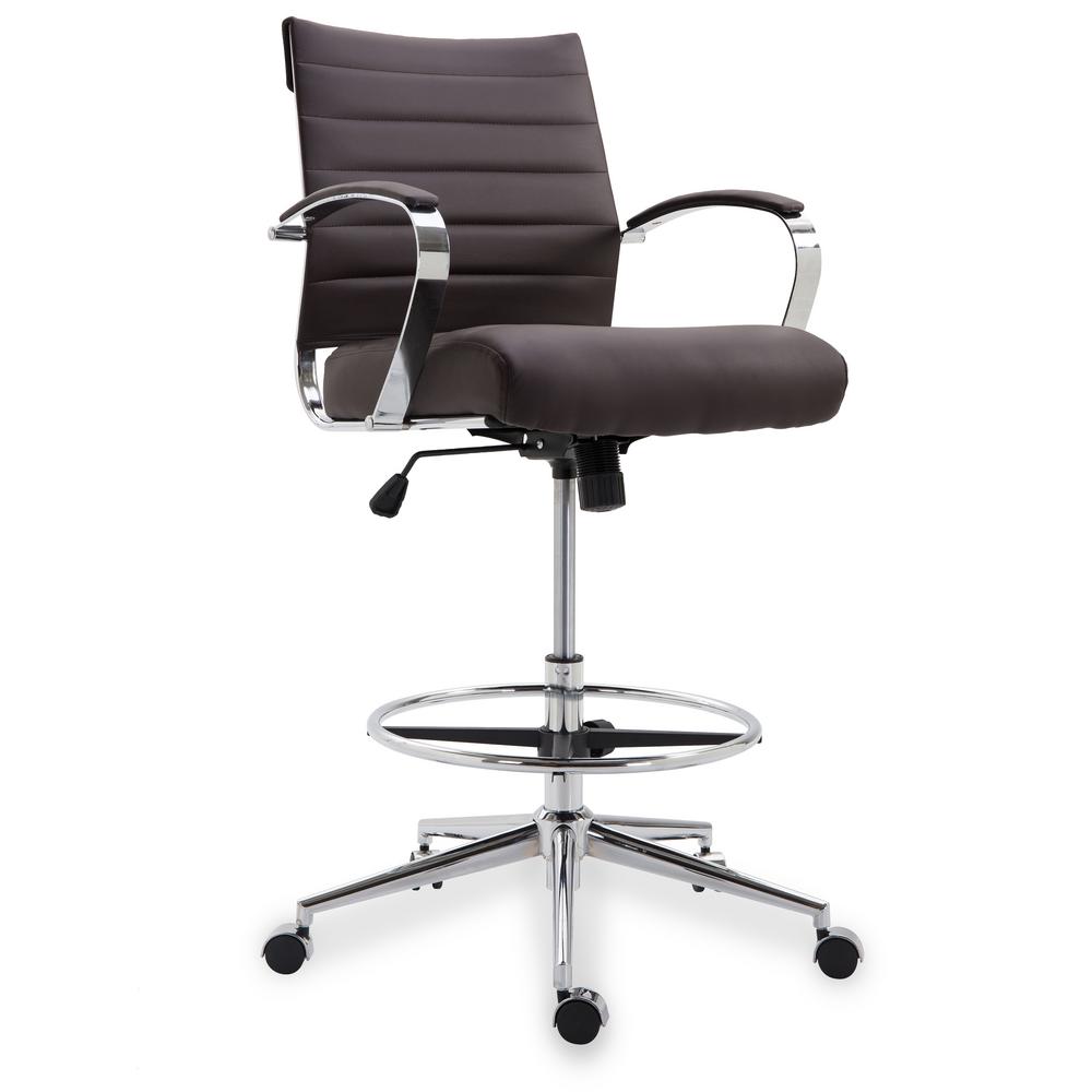 Poly And Bark Tremaine Brown Drafting Chair Hd 294 Brn The