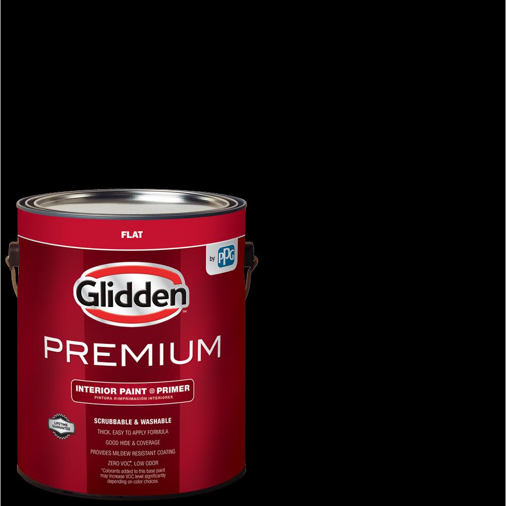 Glidden Premium 1 Gal Flat Interior Ready To Use Black Paint
