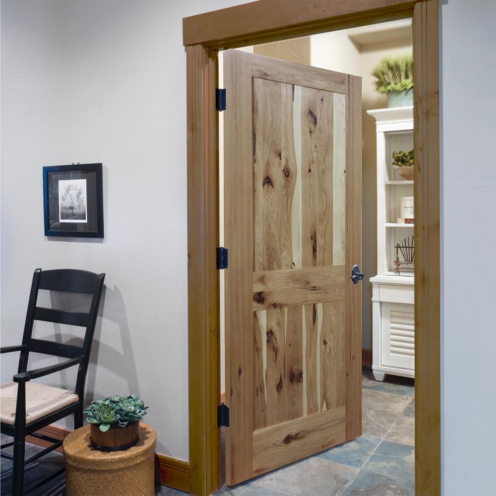 Builders Choice 24 In X 80 In 2 Panel Shaker Solid Core Hickory