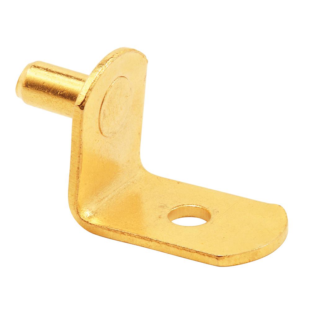 PrimeLine 20 lb. 5 mm Brass L Shelf Pegs (8Pack)U 10170