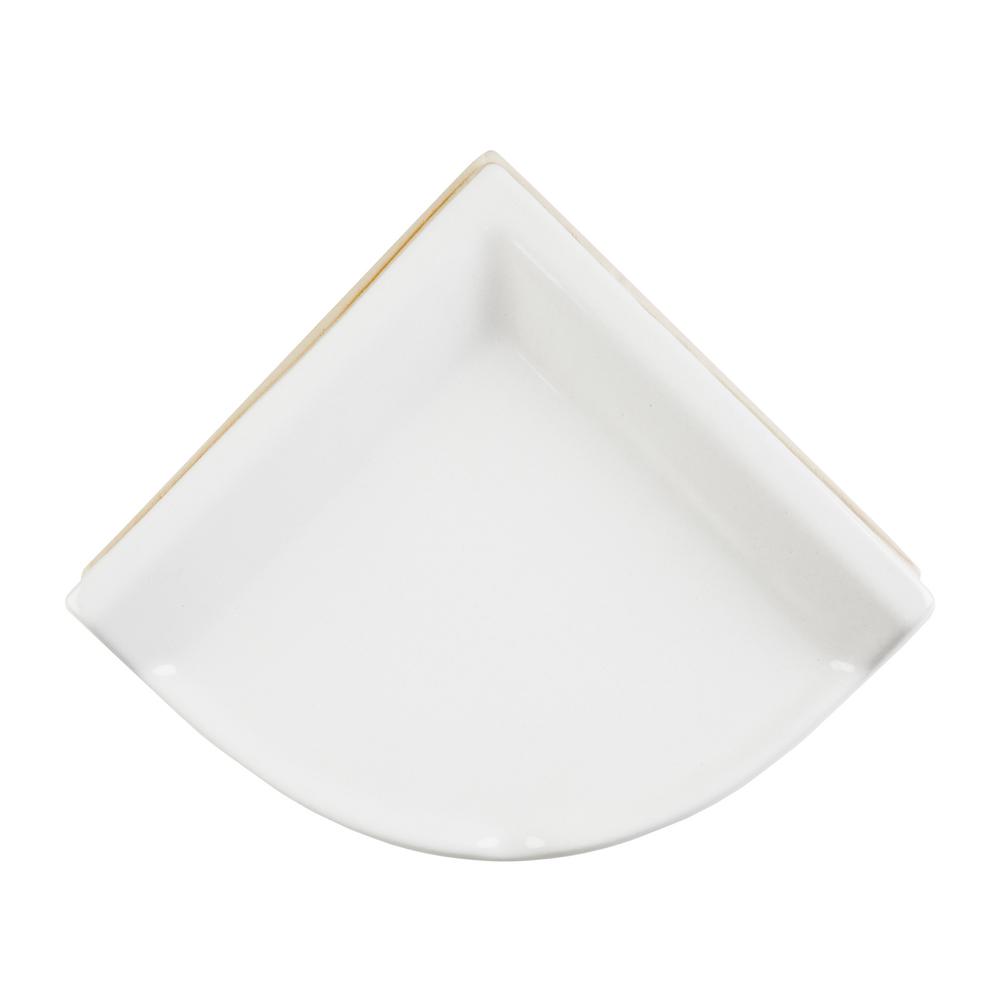 Daltile Bathroom Accessories White 43/4 in. x 63/8 in. Wall Mount Ceramic Soap Dish