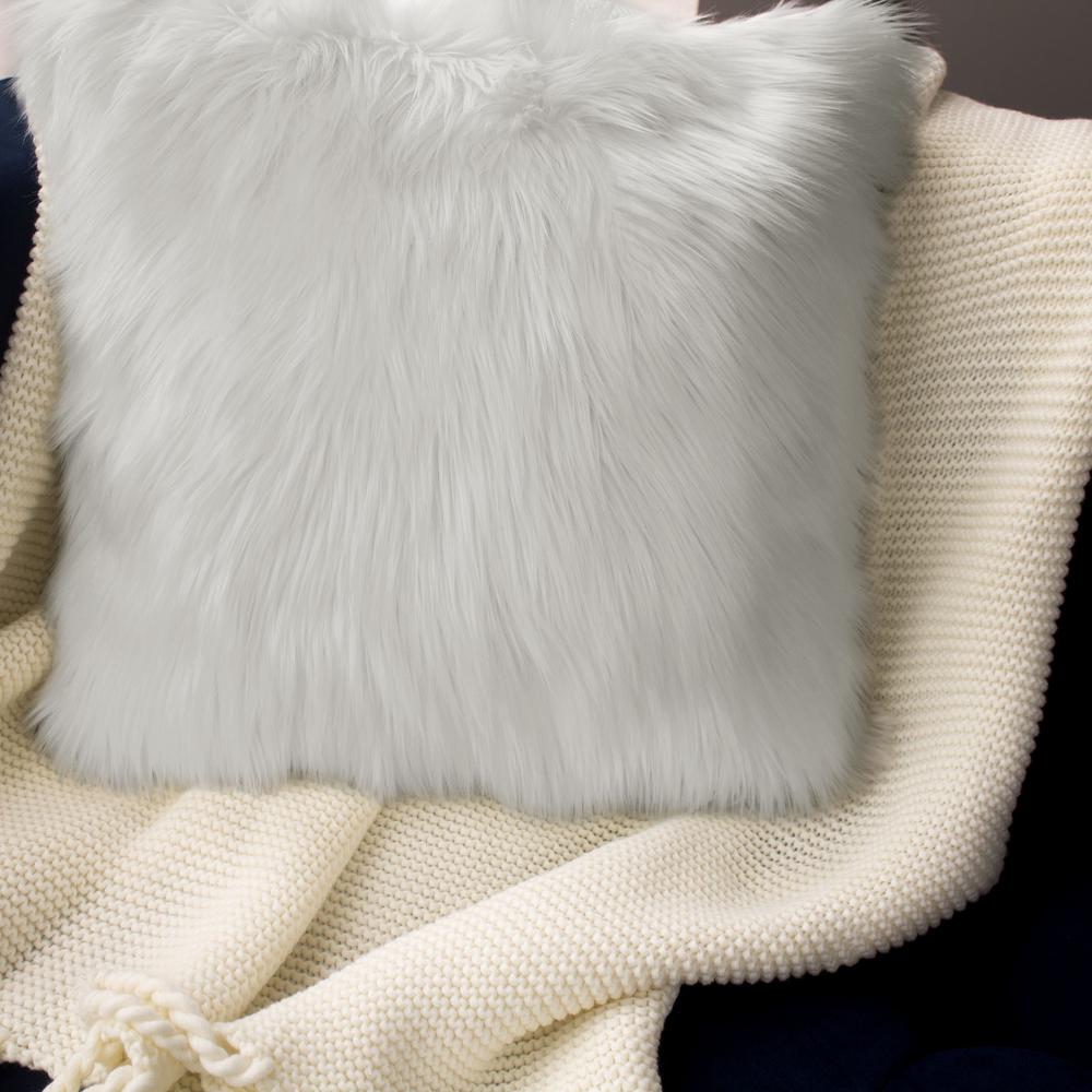 oversized shaggy pillow