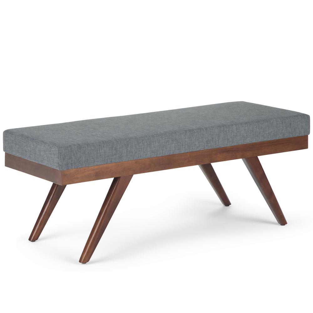 Simpli Home Chanelle 48 In Mid Century Modern Ottoman Bench
