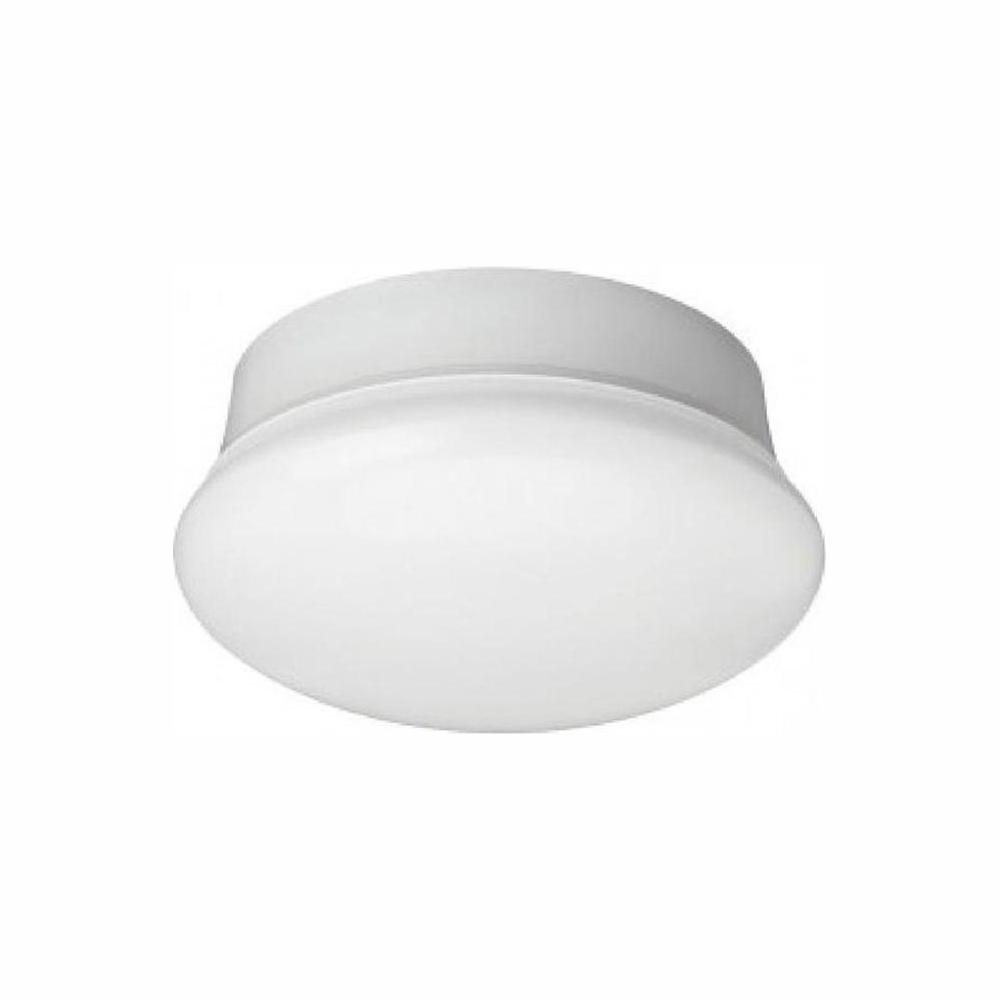 Commercial Electric Spin Light 7 In White Led Flush Mount Ceiling 5000k Day 830 Lumens Non Dimmable No Bulbs Needed