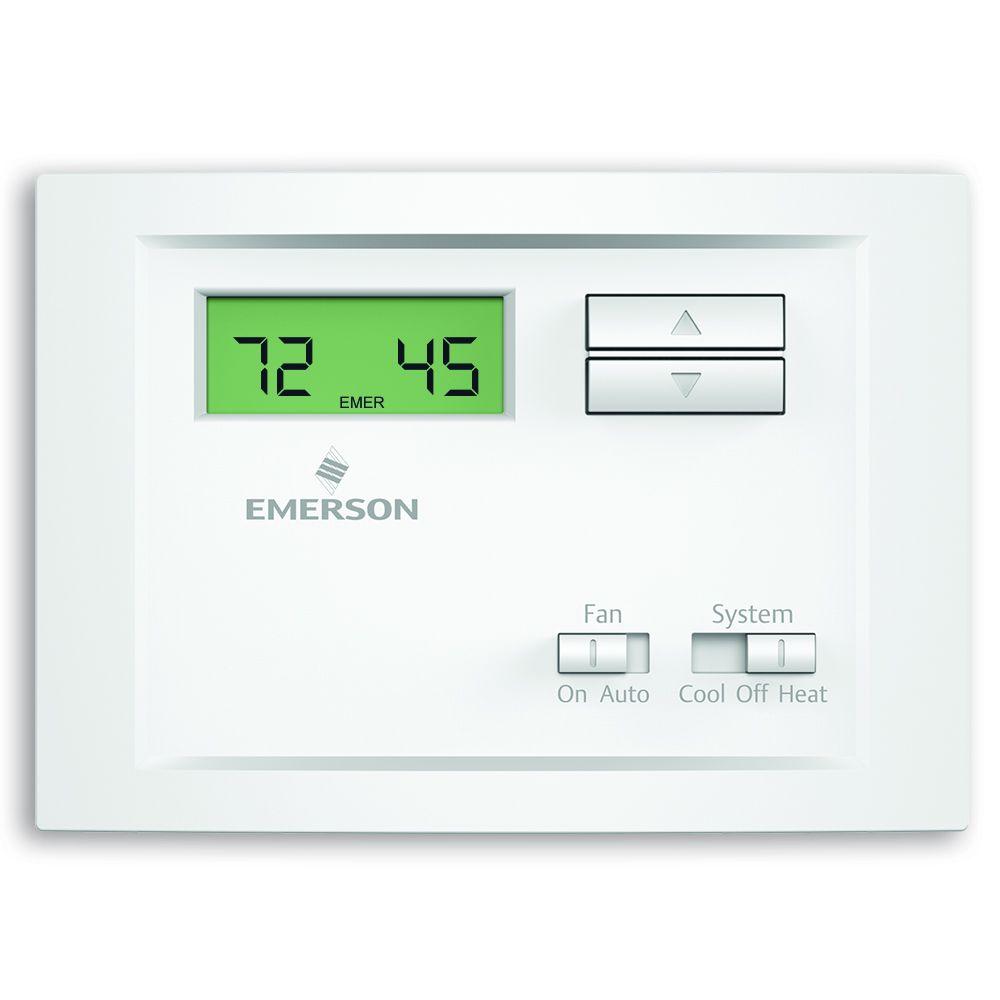 Emerson Blue Easy Set NonProgrammable Thermostat1F86EZ0251 The Home Depot