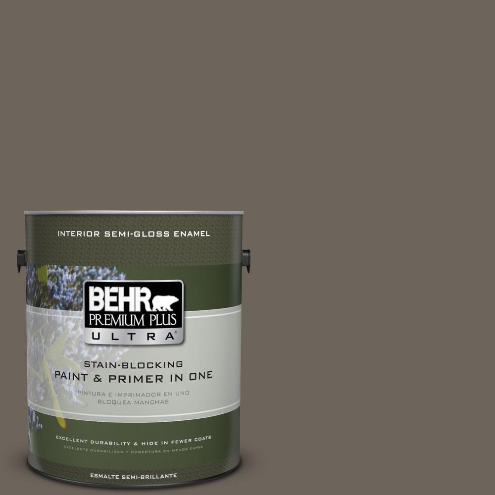 Behr Premium Plus Ultra 1 Gal N360 6 Patio Stone Semi Gloss Enamel N360 6 Patio Stone Semi