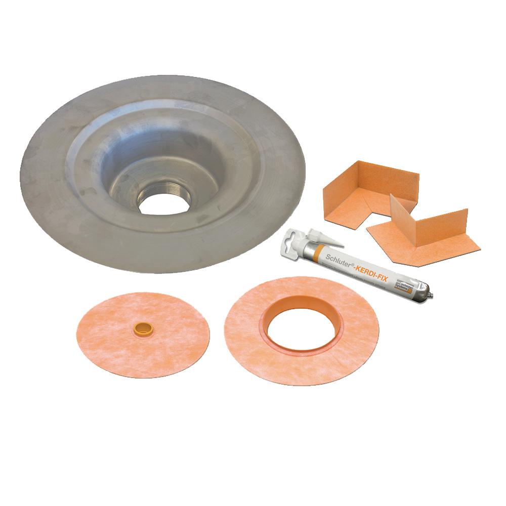 Schluter KerdiDrain 2 in. Outlet Threaded Stainless Steel Drain Flange