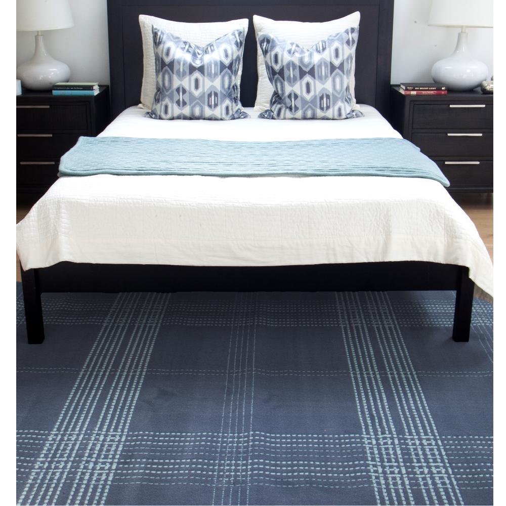 Sams International Broadway Plaid Blue 5 Ft X 8 Area Rug 1201 Sams International Broadway Plaid Blue 5 Ft X 8 Area Rug