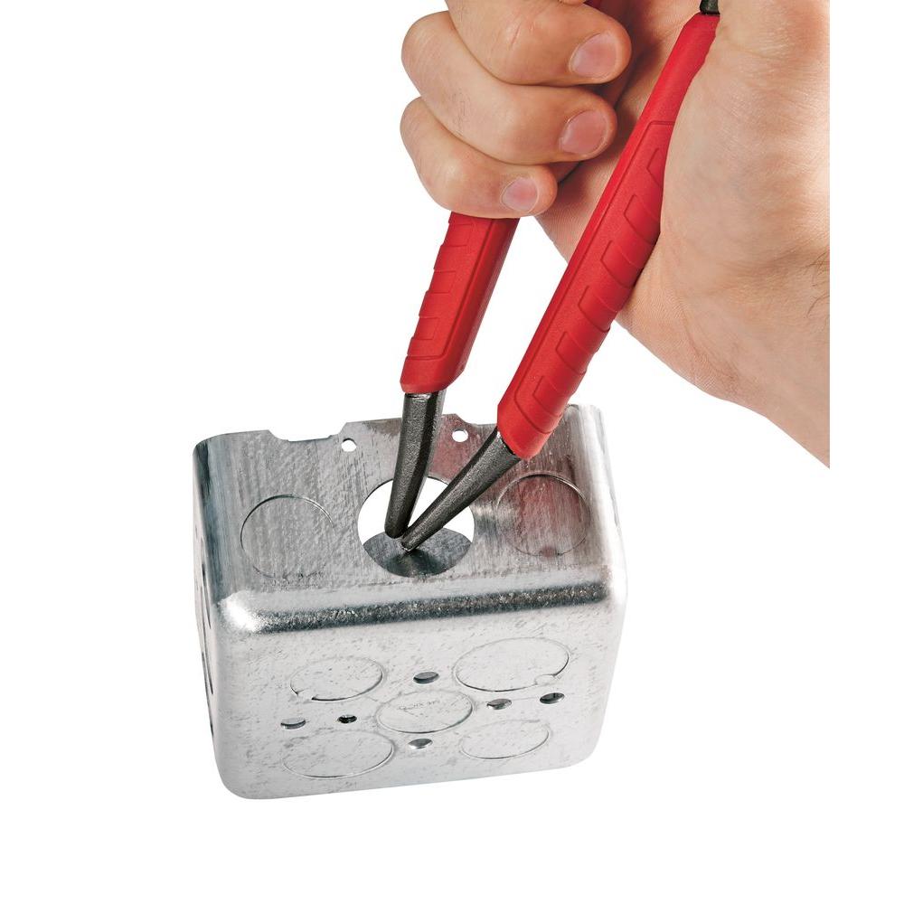 Straight-Jaw and V-Jaws Pliers Set 4-Piece 6 in.//8 in.//10 in