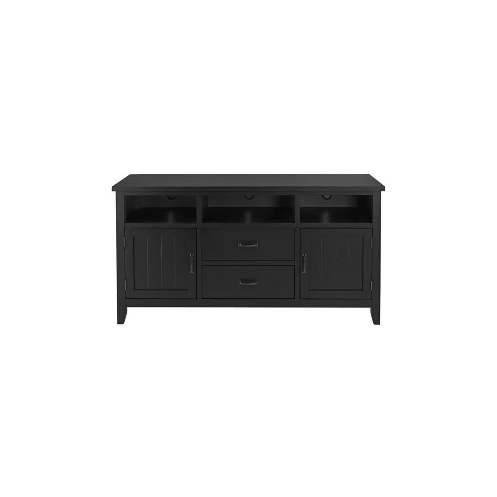 Home Decorators Collection Whitford Black Wood TV Stand with Two Doors and Two Drawers (58 in. W x 30 in. H) was $499.0 now $299.4 (40.0% off)
