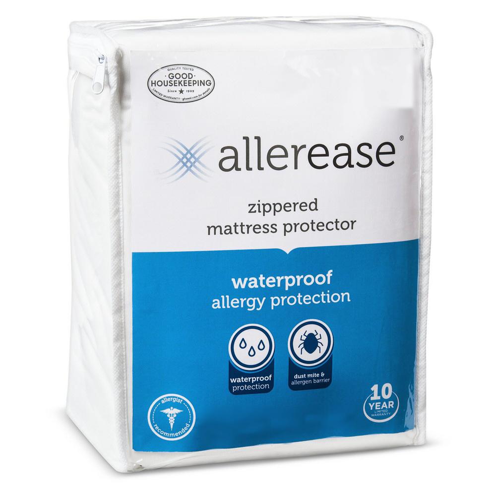 AllerEase Waterproof Allergy Protection Zippered Mattress ...