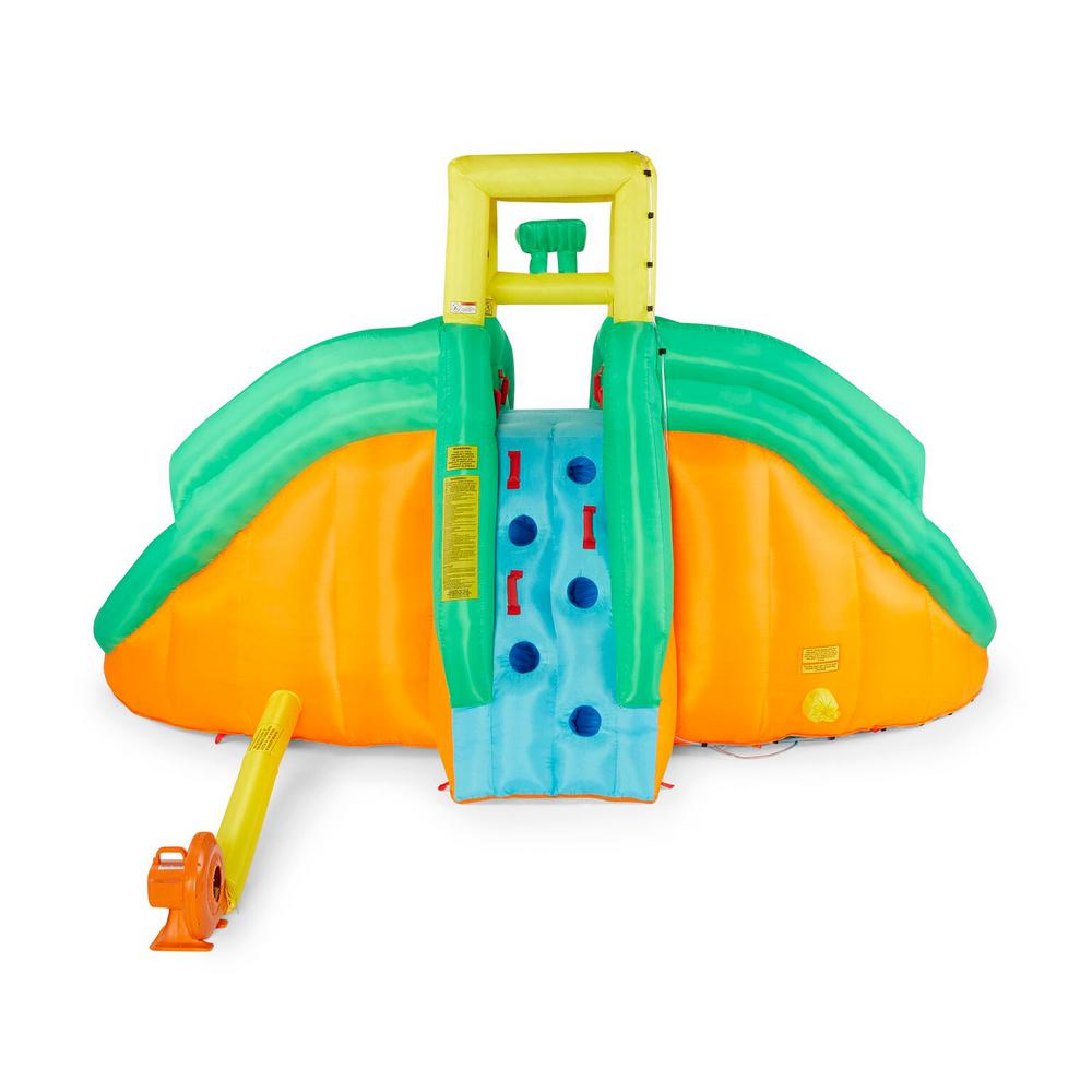 kahuna mega blast inflatable backyard kiddie pool and slide water park