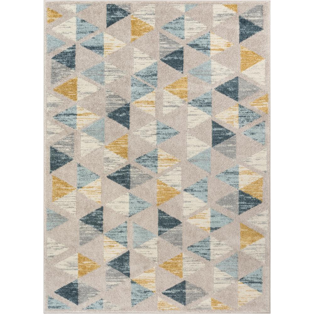 Mystic Simone Modern Geometric Gold 5 Ft 3 In X 7 Area Rug