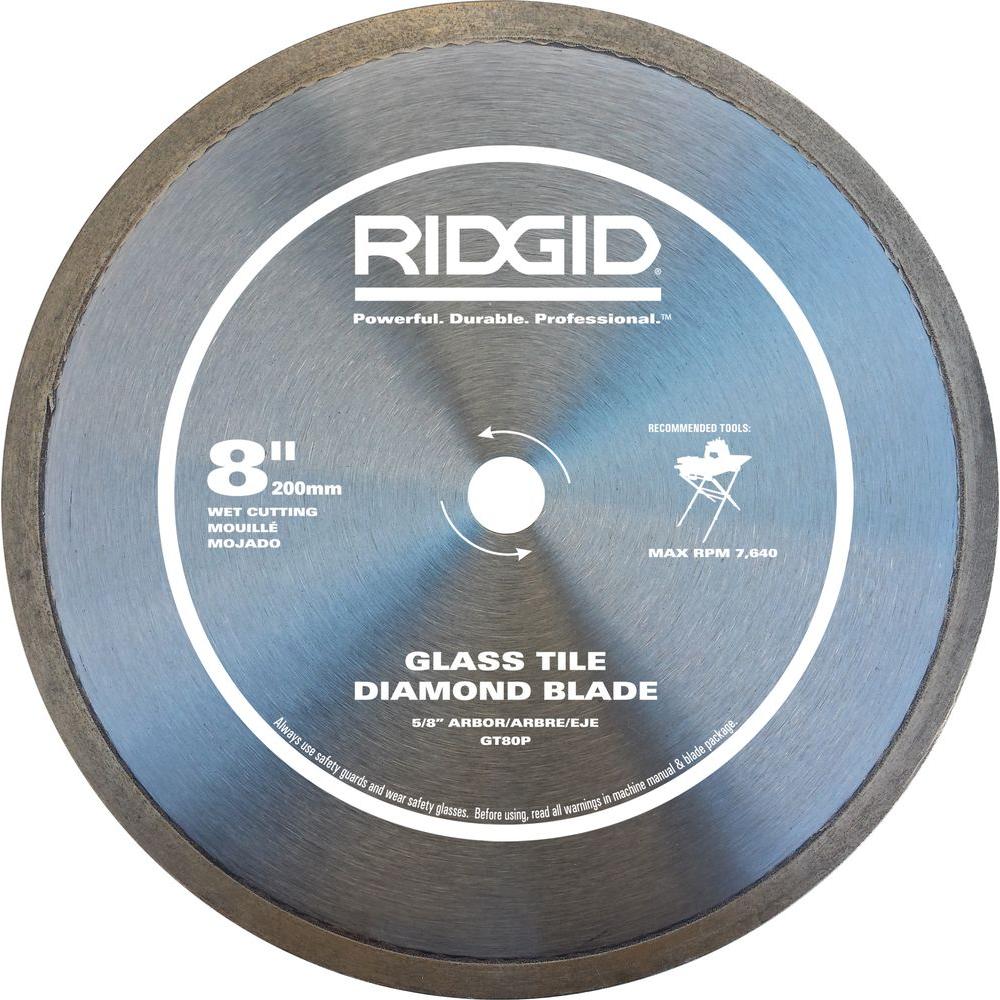 RIDGID 8 in. Glass Tile BladeHDGT80P The Home Depot