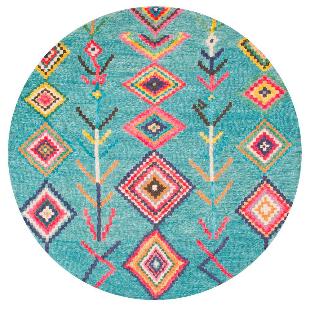 NuLOOM Belini Turquoise 6 Ft Round Area Rug MJSM18C 606R The Home Depot   Turquoise Nuloom Area Rugs Mjsm18c 606r 64 1000 