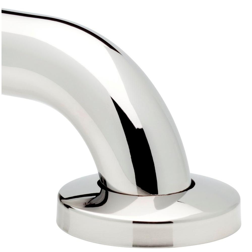 No Drilling Required 36 in. x 11/2 in. Grab Bar in Polished Stainless