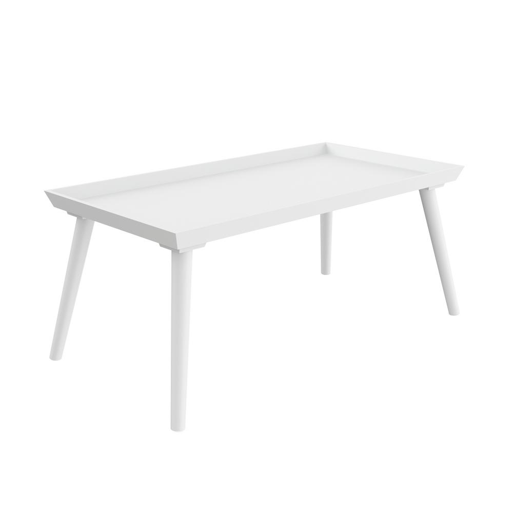 Nathan James Hazel White Veneer Wood Mid Century Tray Top With Narrow Cone Legs Modern Coffee Table 31601 The Home Depot - Nathan James Coffee Tables Nathan James Hazel White Veneer Wood Mid Century Tray Top With Narrow Cone Legs Modern Coffee Table 31601 The Home Depot - Nathan James Coffee Tables