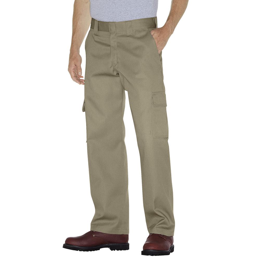 Dickies Men 40 in. x 32 in. Relaxed Fit Desert Sand Straight Leg Cargo