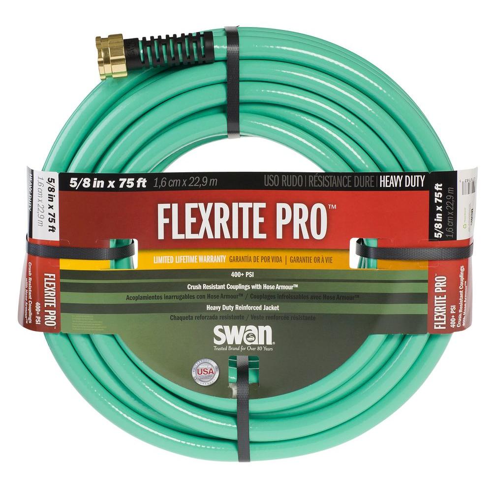Swan FlexRITE Pro 5/8 in. Dia x 75 ft. Heavy Duty Water Hose