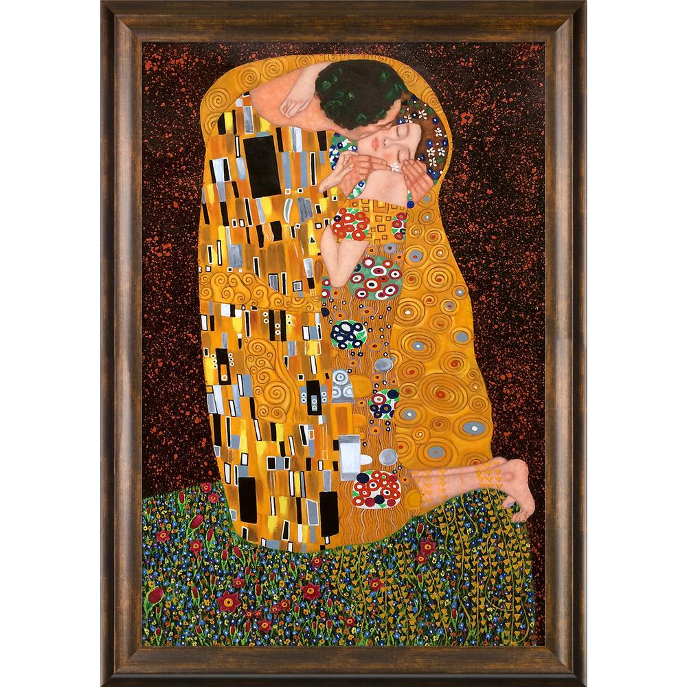 THE KISS BY GUSTAV KLIMT CANVAS PAINTING RE-PRINT FRAMED PICTURES WALL ART PRINT