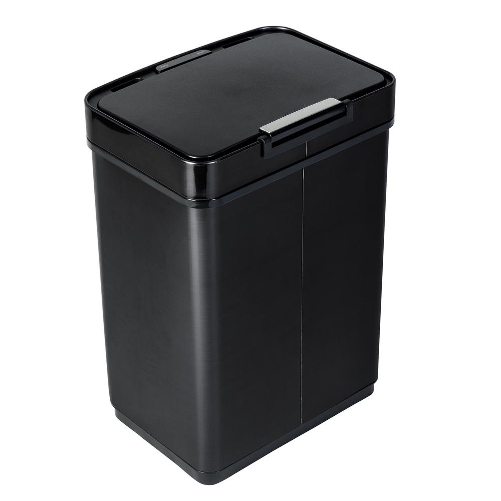 HoneyCanDo 13 Gal. Stainless Steel Touchless Sensor Trash CanTRS