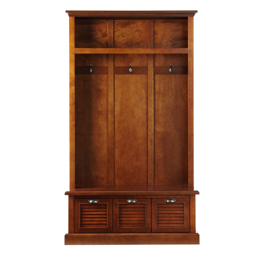 Home Decorators Collection Shutter Dark Cherry Hall Tree Home Decorators Collection Shutter Dark Cherry Hall Tree