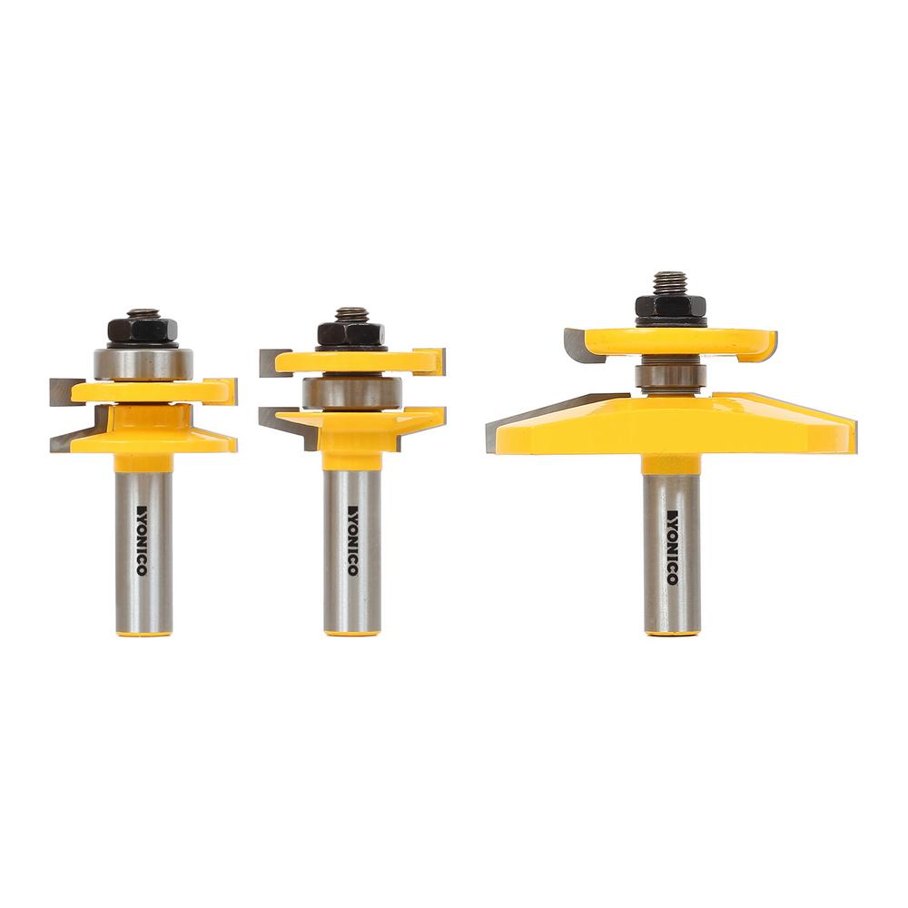 2 Bit Tongue And Groove Router Bit Set 1/2'' Shank Flooring Woodworking Cutter