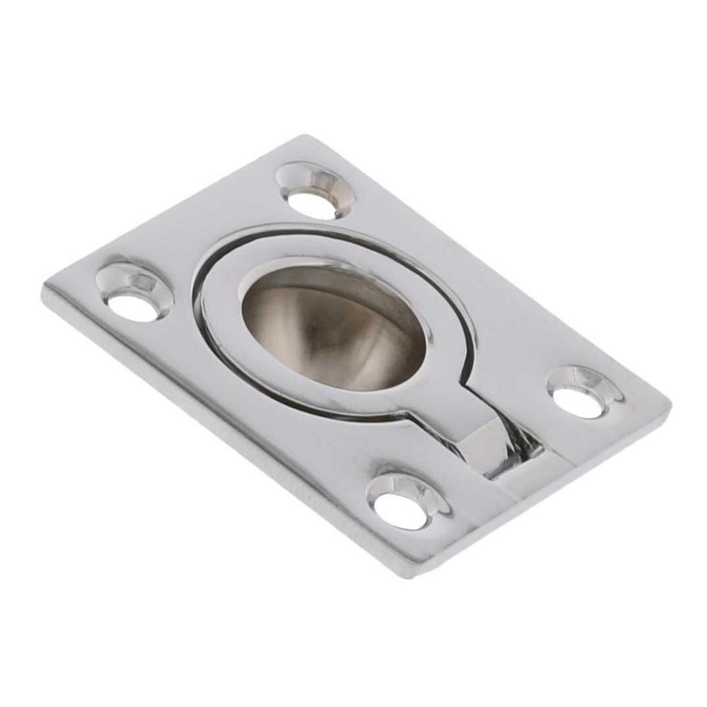 Ultra Hardware 1 1 2 In X 1 3 4 In Chrome Flush Pull Ring 96411