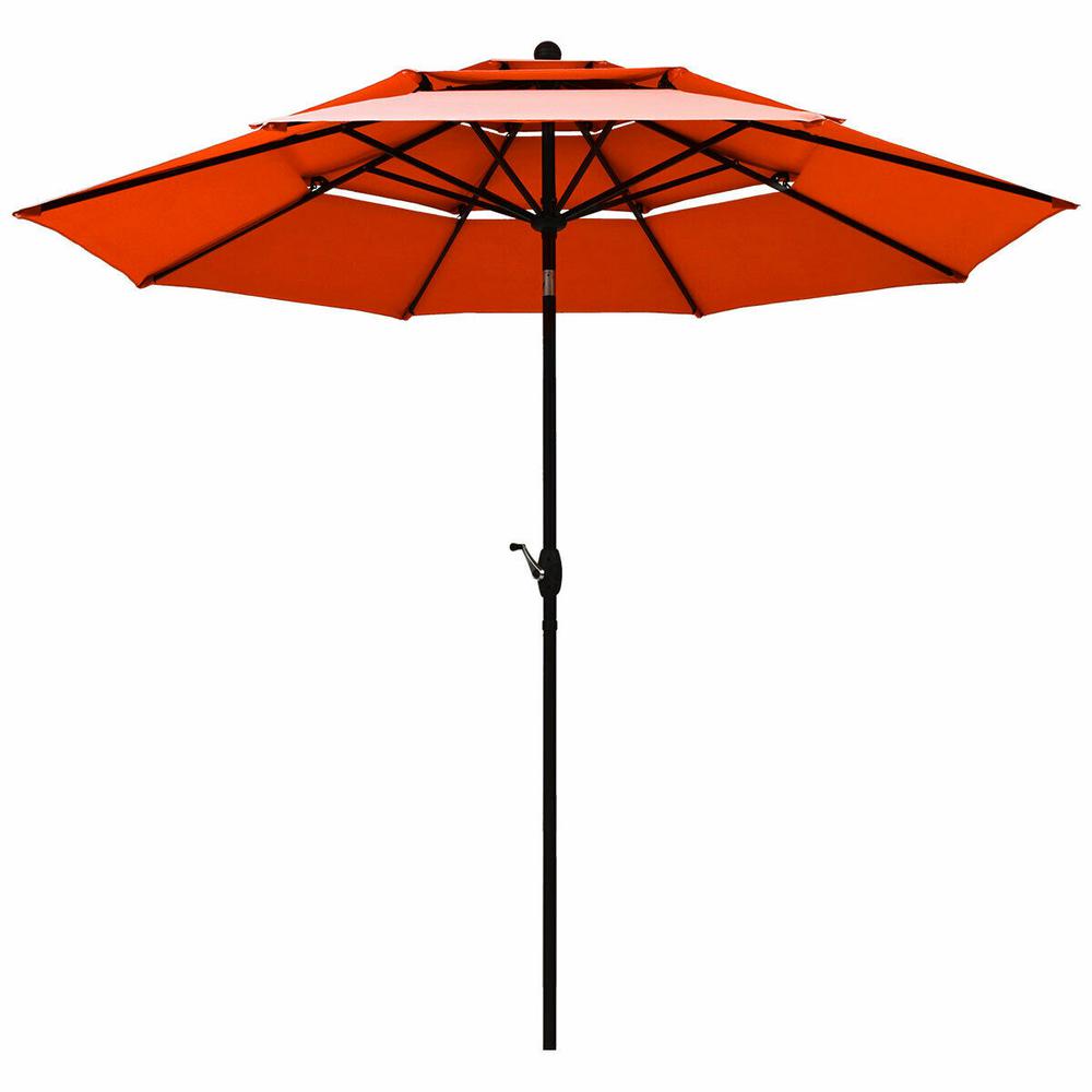 Orange Market Umbrellas Patio Umbrellas The Home Depot