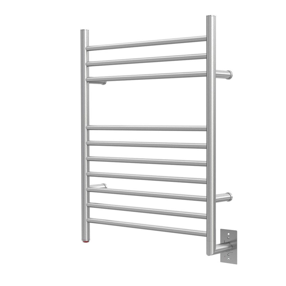Warmlyyours Warmlyyours 10 Bar Infinity Towel Warmer Hardwired Brushed Stainless Steel Tw F10bs Hw The Home Depot
