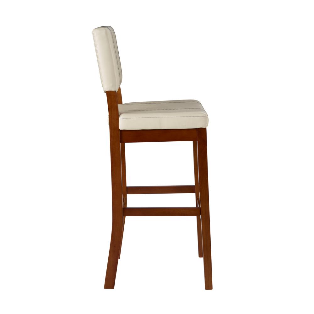 Linon Home Decor Milano 30 In Cream Cushioned Bar Stool 0211crm01u The Home Depot
