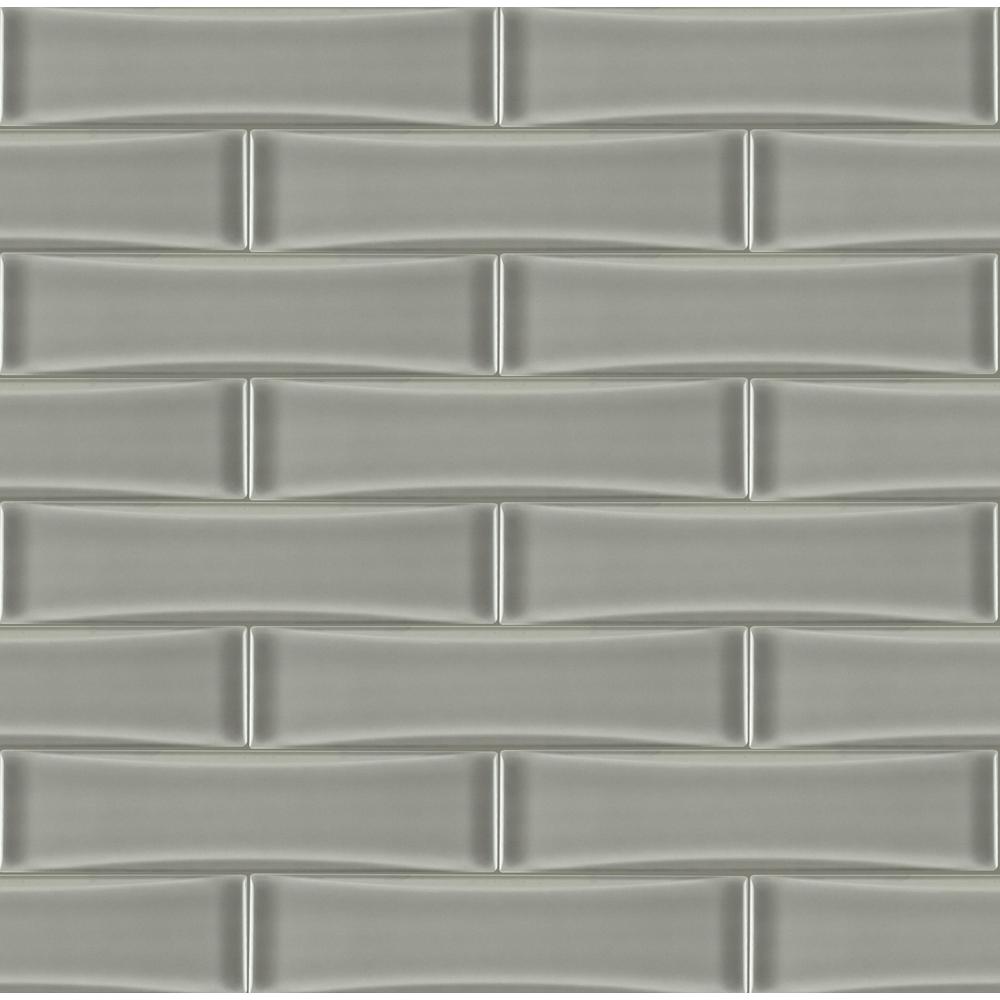 MSI Zellige 2.5 in. x 8 in. Glossy Ceramic Gray Wavy Subway Tile (5.38