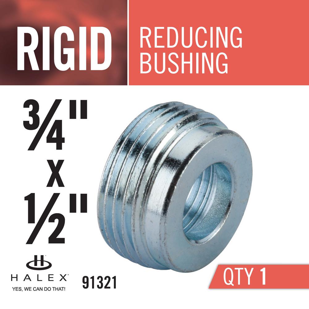 Halex 3 4 In X 1 2 In Rigid Reducer Bushing The Home Depot