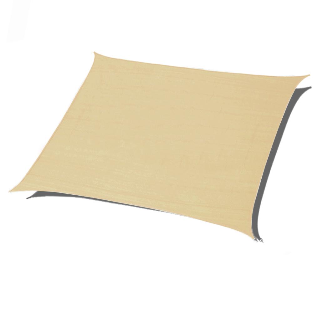 Shade Beyond 10 Ft X 10 Ft Sand Square Sun Shade Sail 185 Gsm Uv