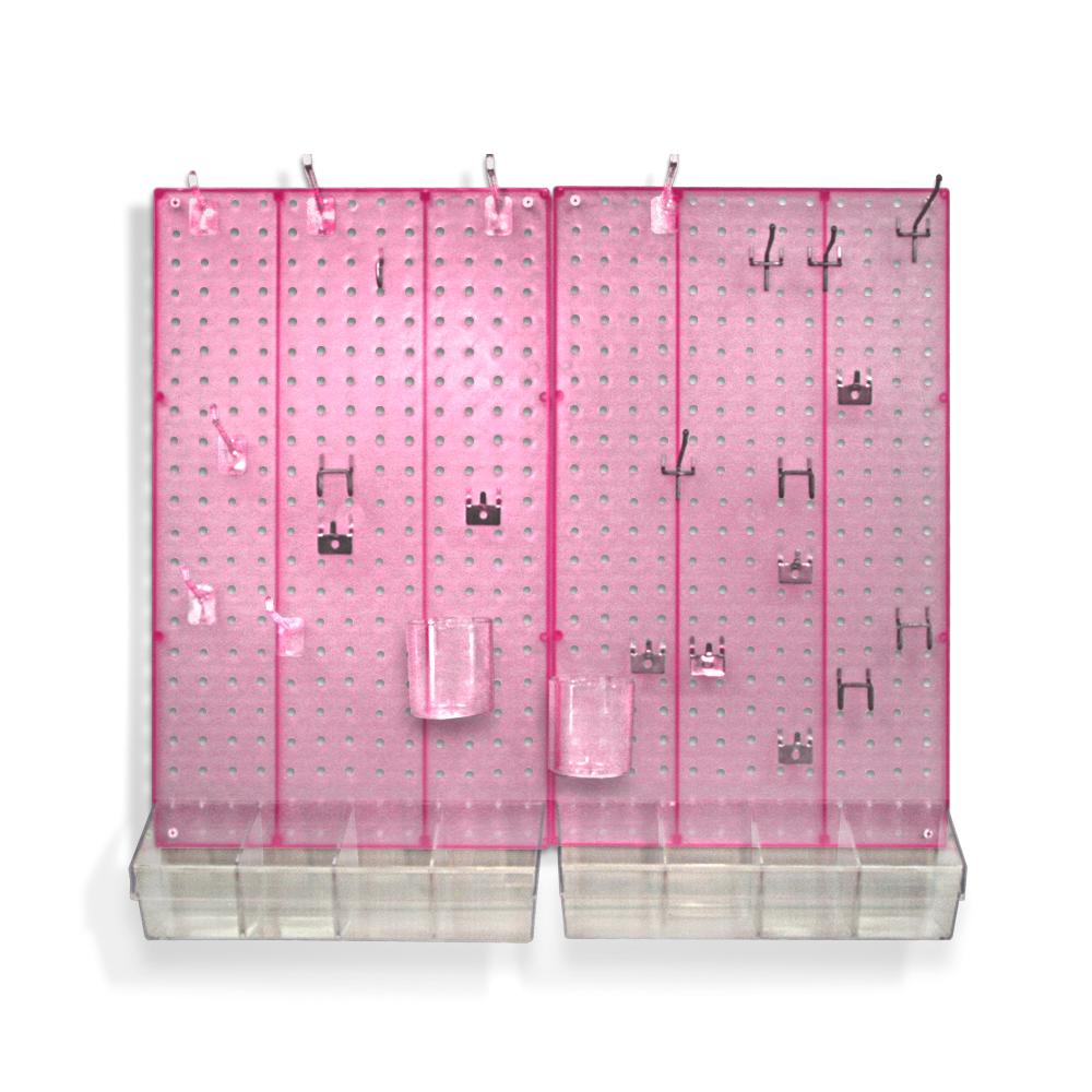 Styrene Pink Pegboards Garage Wall Organization The Home Depot Styrene Pink Pegboards Garage