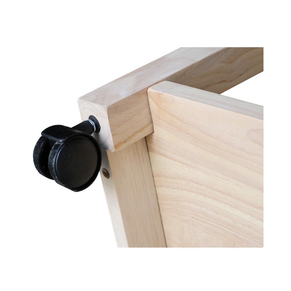 International Concepts Unfinished Kitchen Cart With Shelf 185