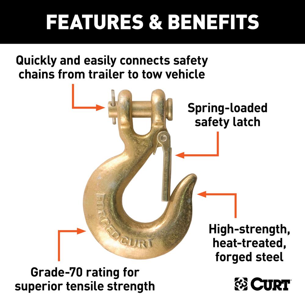 Curt 5 16 Safety Latch Clevis Hook 18 000 Lbs The Home Depot