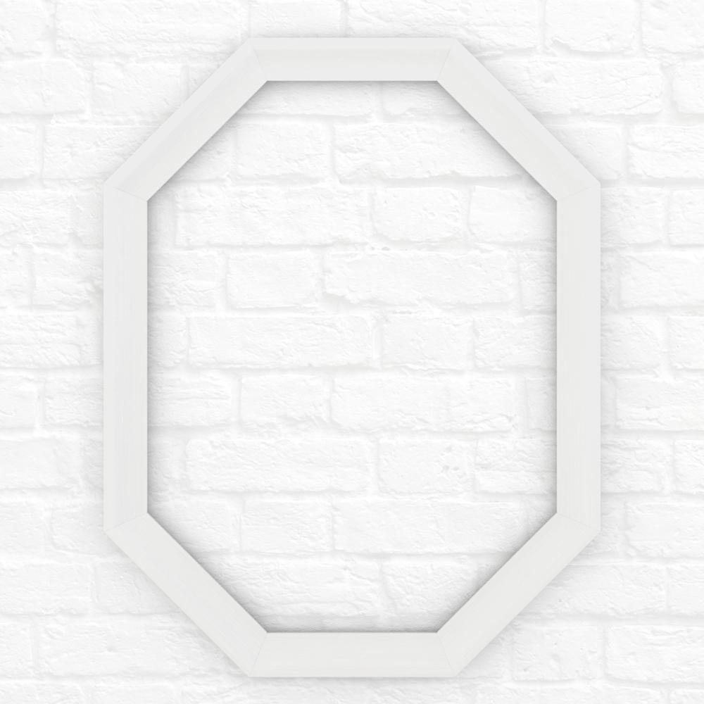 Delta 26 in. x 34 in. (M2) Octagonal Mirror Frame in Matte WhiteFRMM2