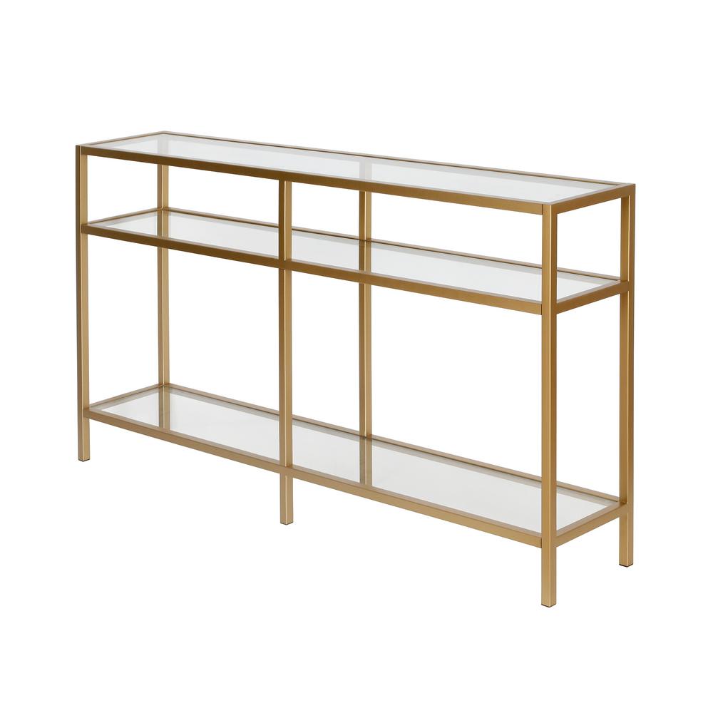 Sivil Brass Console Table