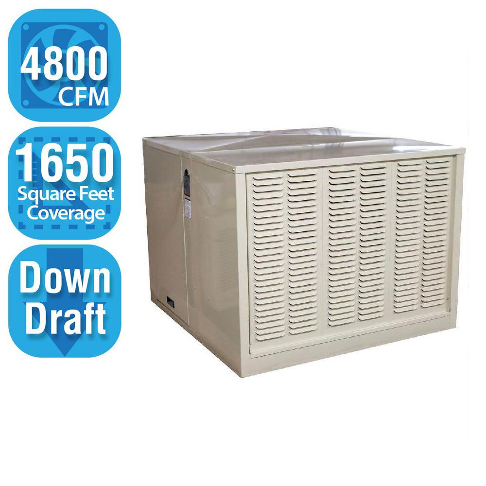 Hessaire 4,800 CFM DownDraft Rigid Roof/Side Evaporative Cooler for 18