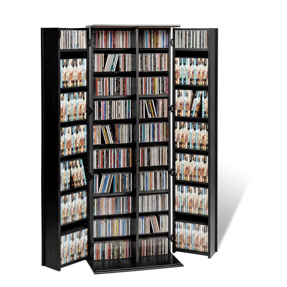Prepac Black Media Storage Bls 0448 K The Home Depot