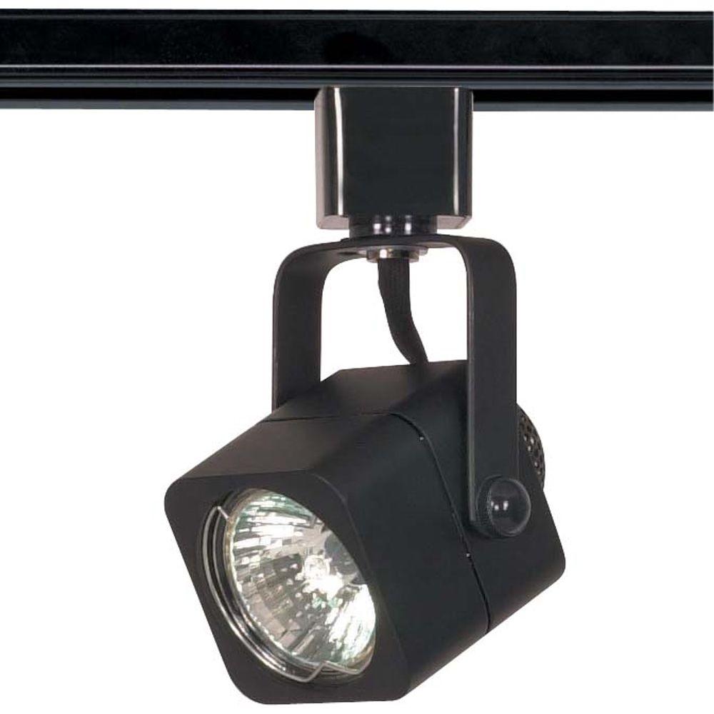 Glomar 1 Light Mr16 120 Volt Square Black Track Lighting Head Hd Th313 The Home Depot Glomar 1 Light Mr16 120 Volt Square