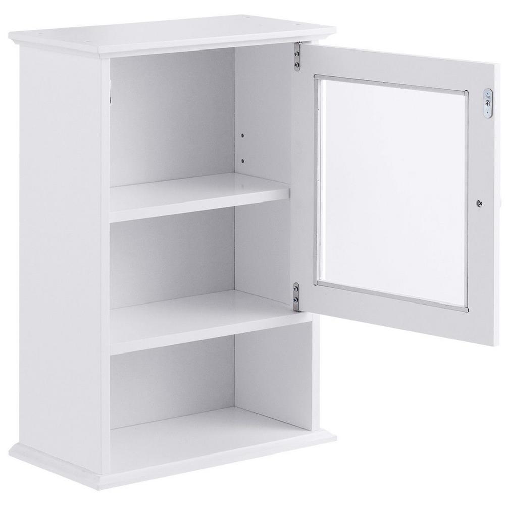 Casainc 14 In W Wall Mounted Storage Medicine Cabinet In White Wf Hw59318 The Home Depot