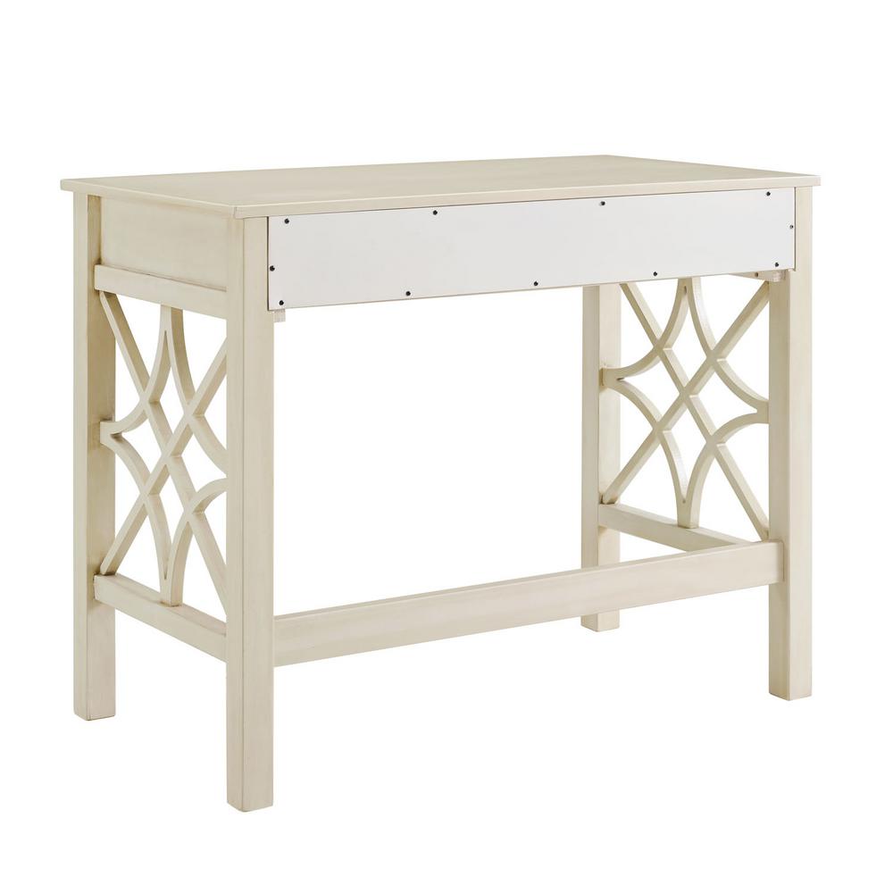 Linon Home Decor Sloane Antique White Writing Desk Thd00711 The Linon Home Decor Sloane Antique White